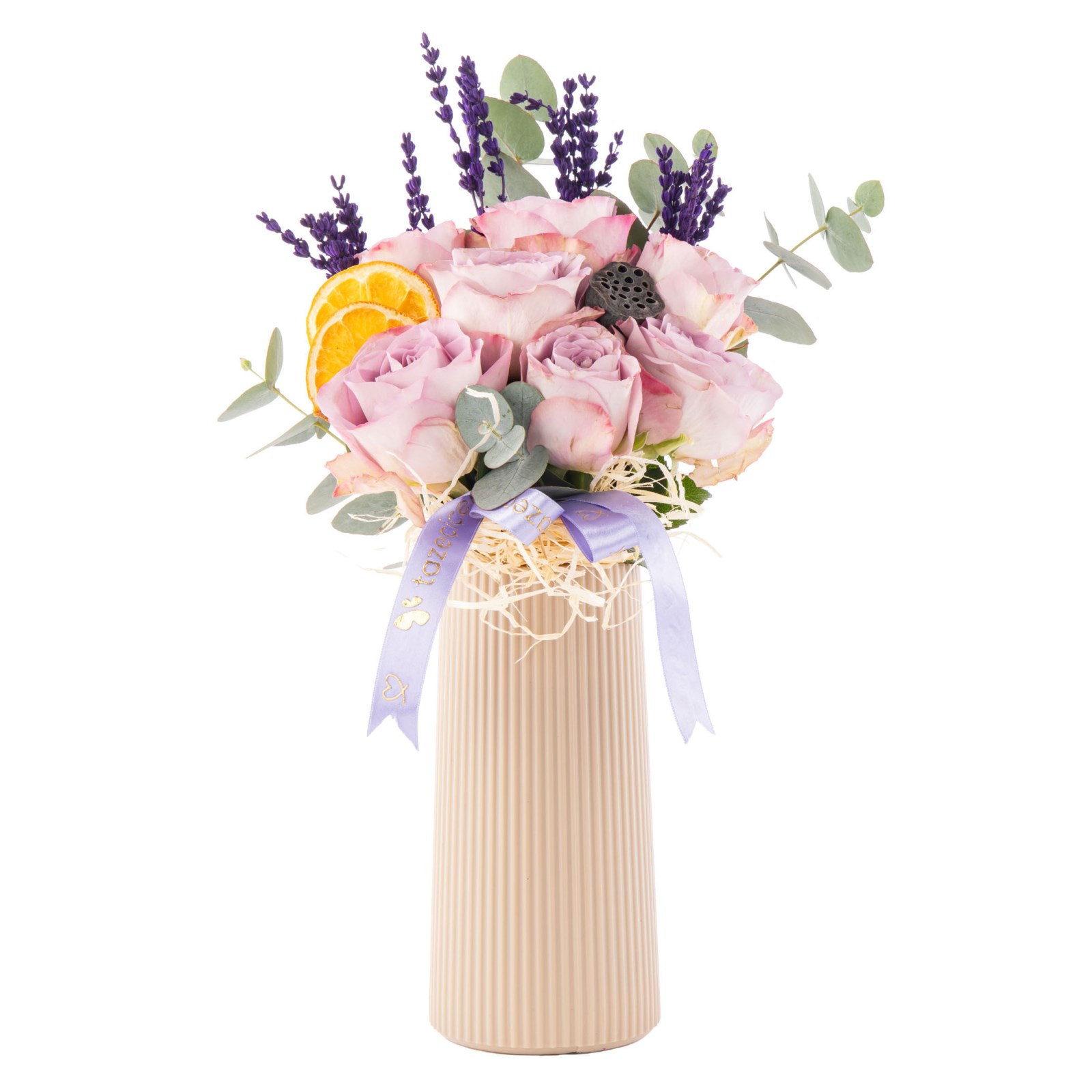 Lavender Blush Vazoda Lila Gül