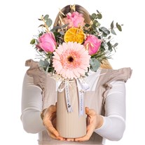 Soft Blush Gerbera & Pembe Gül