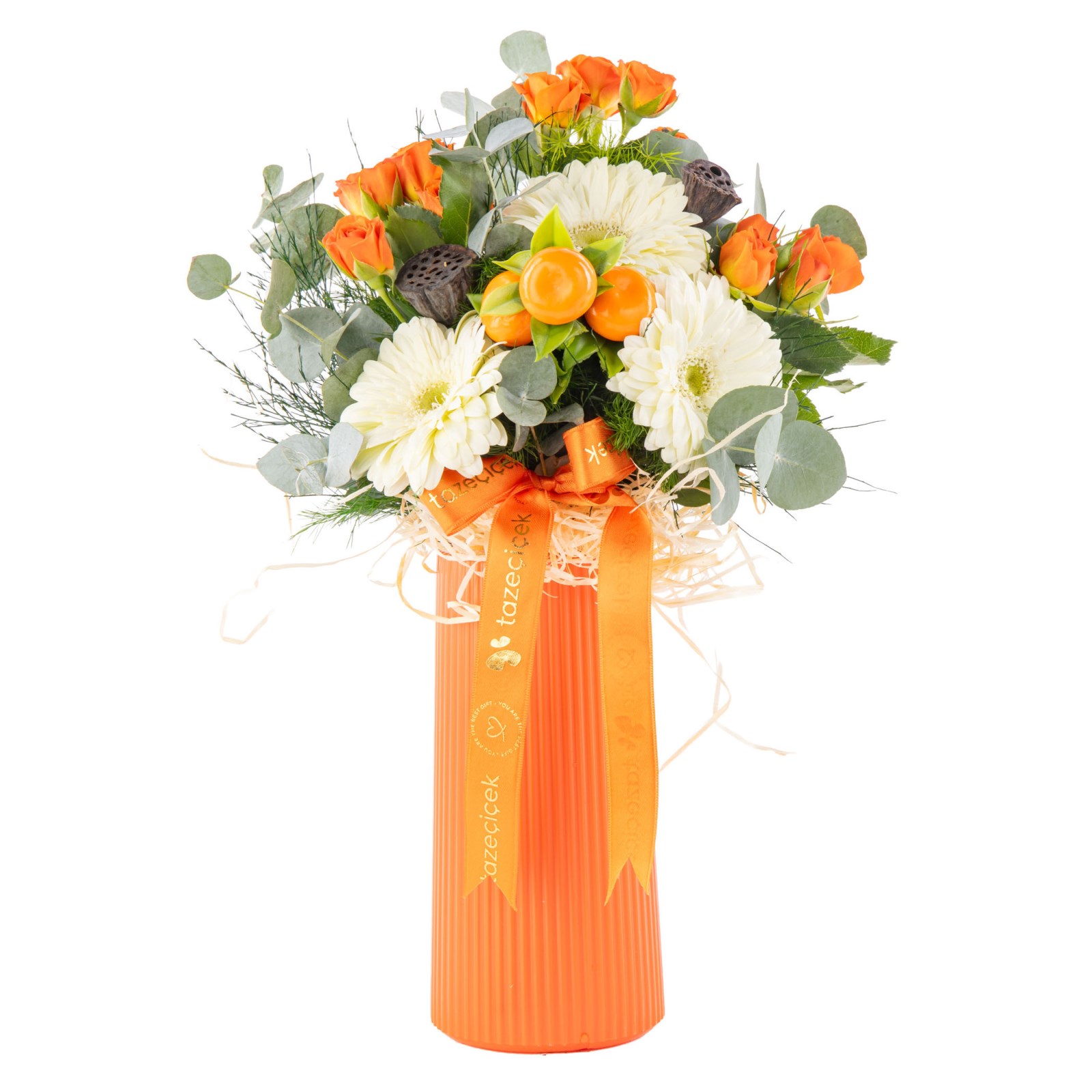 Orange Bloom Gerbera & Turuncu Gül