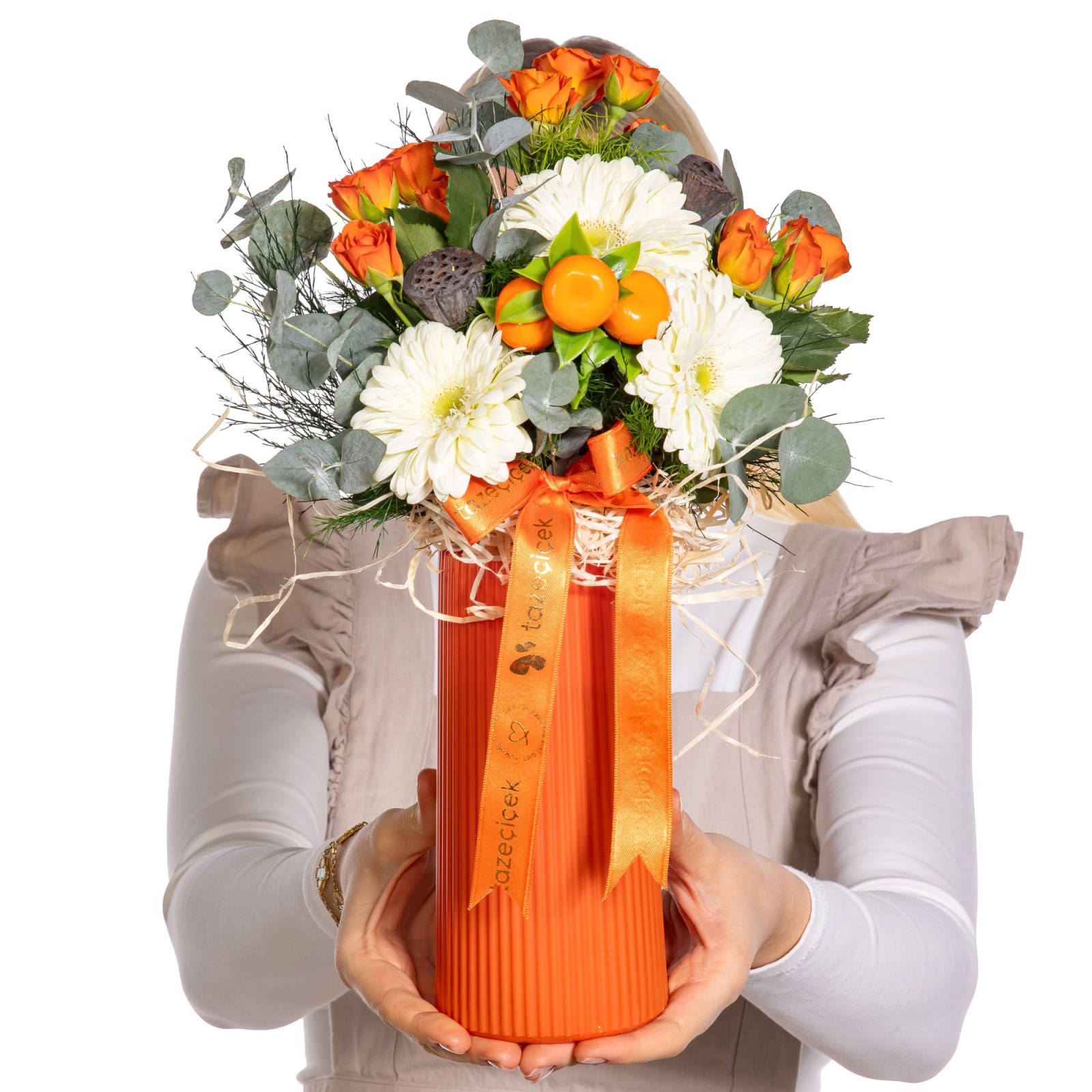 Orange Bloom Gerbera & Turuncu Gül