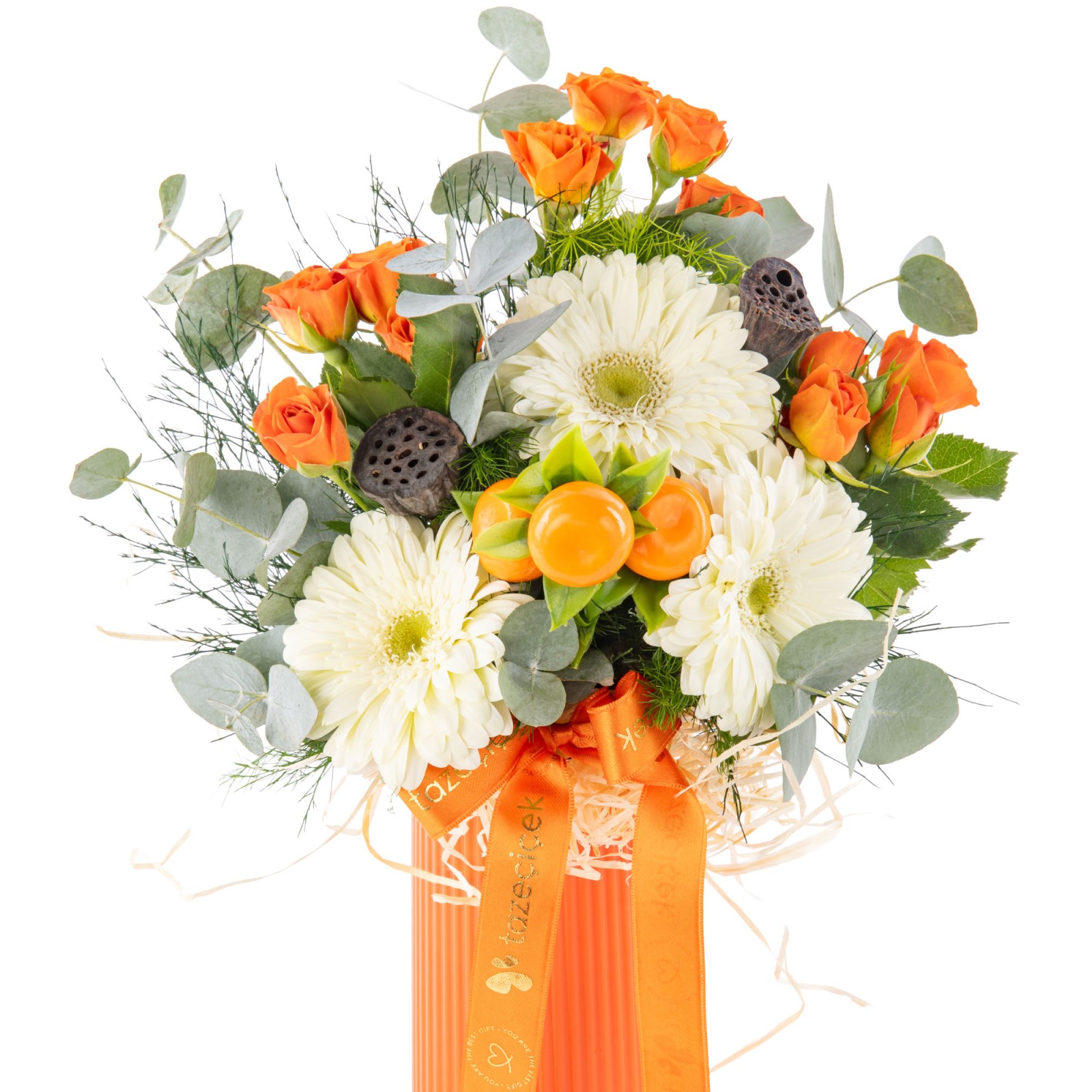 Orange Bloom Gerbera & Turuncu Gül