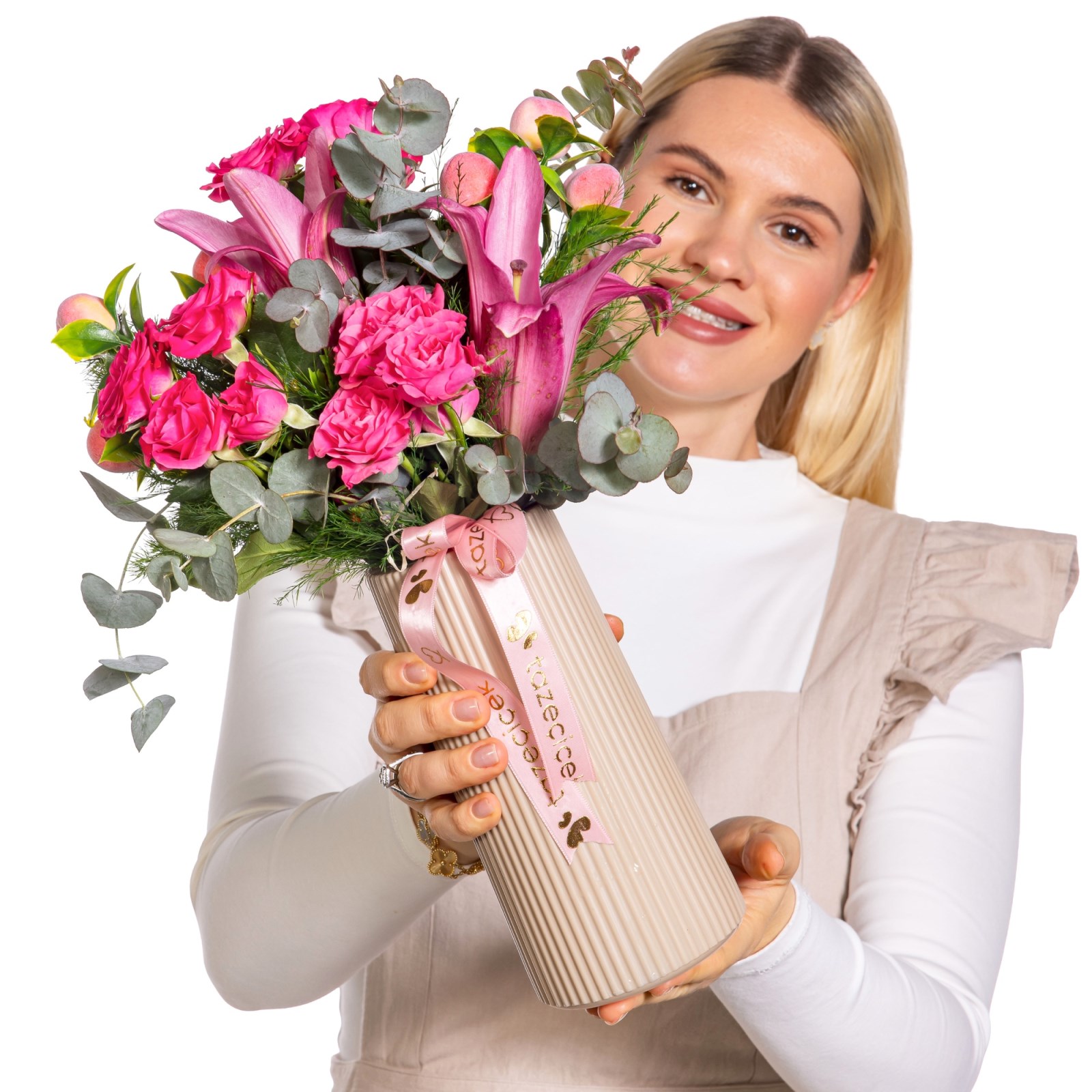 Pink Elegance Lilyum & Çardak Güller