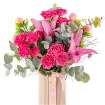 Pink Elegance Lilyum & Çardak Güller