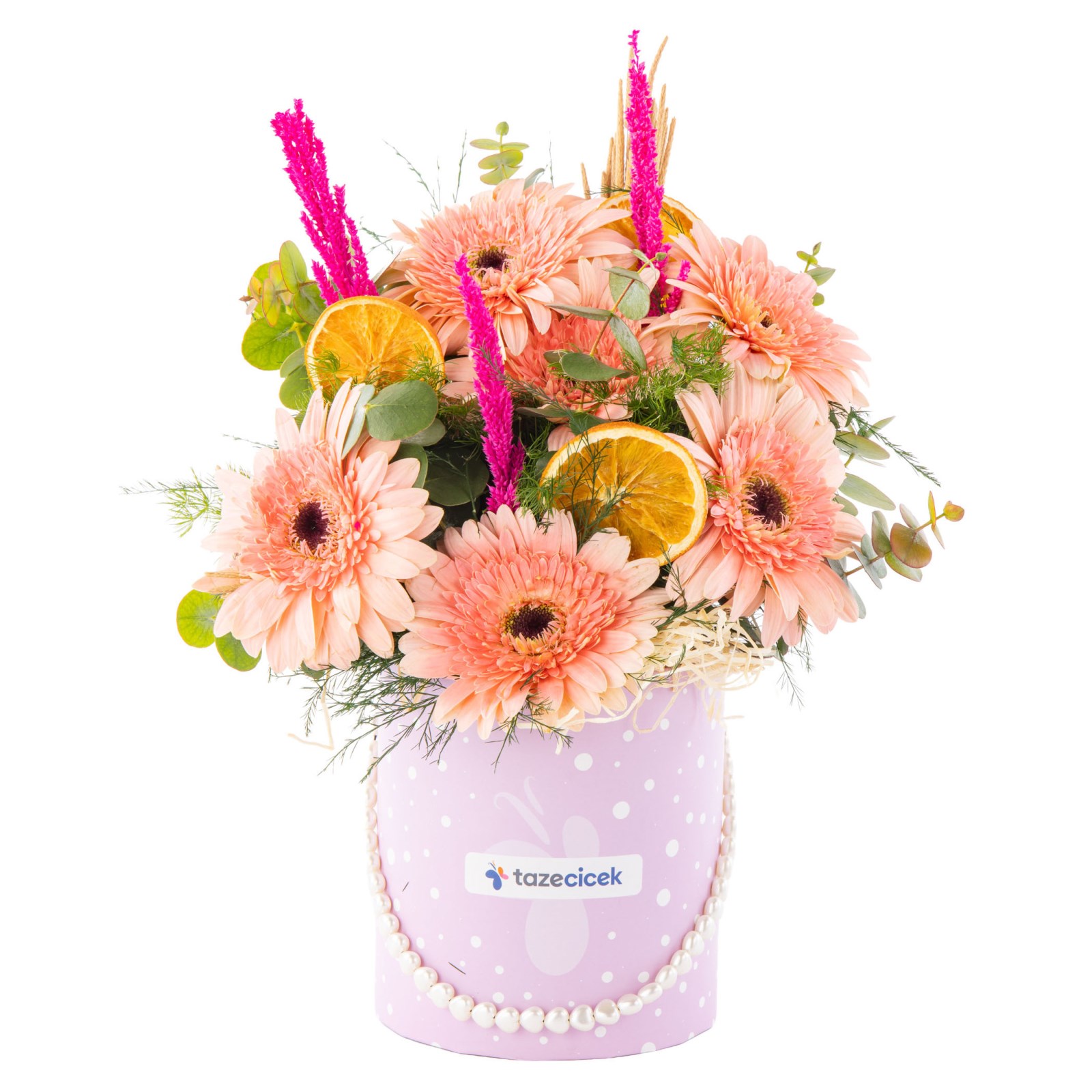 Peach Bloom Gerbera Box