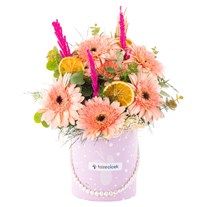 Peach Bloom Gerbera Box