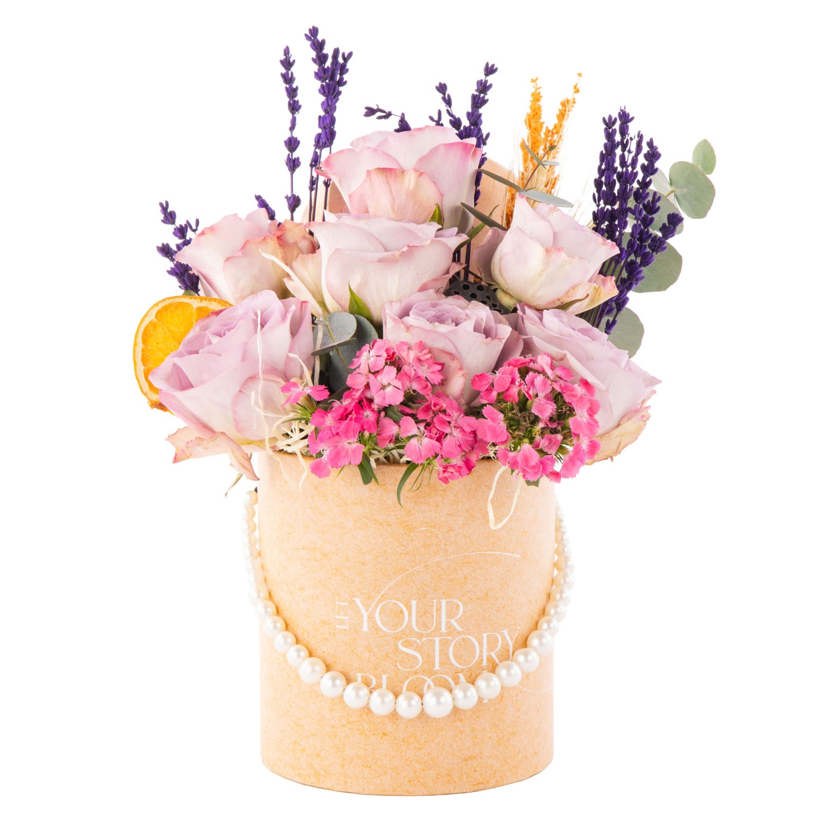 Soft Lavender Lila Gül Box