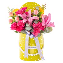 Rosy Dream Gül & Lilyum Box