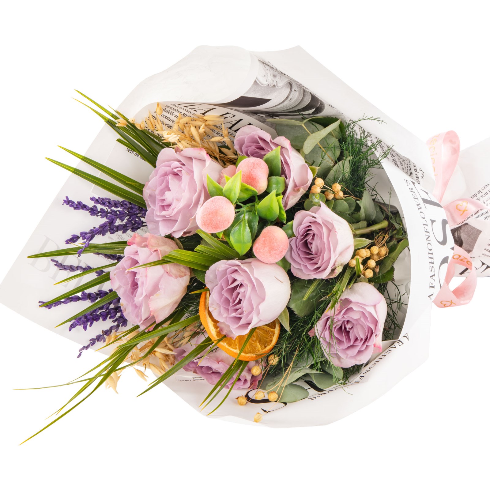 Soft Lavender Lila Gül Buketi