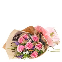 Blush Romance Pembe Gül Buketi