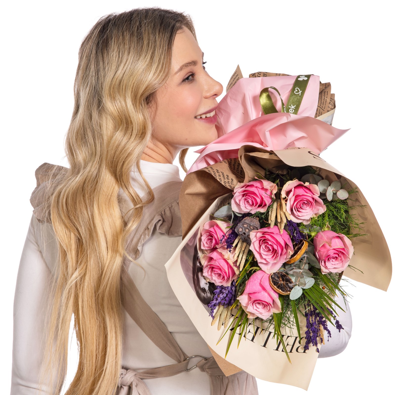 Blush Romance Pembe Gül Buketi