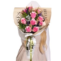 Sweet Poem Pembe Gül Buketi