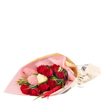 Heartbeat Kırmızı Gül Buketi