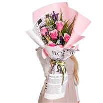 Rose Poem Pembe Gül Buketi