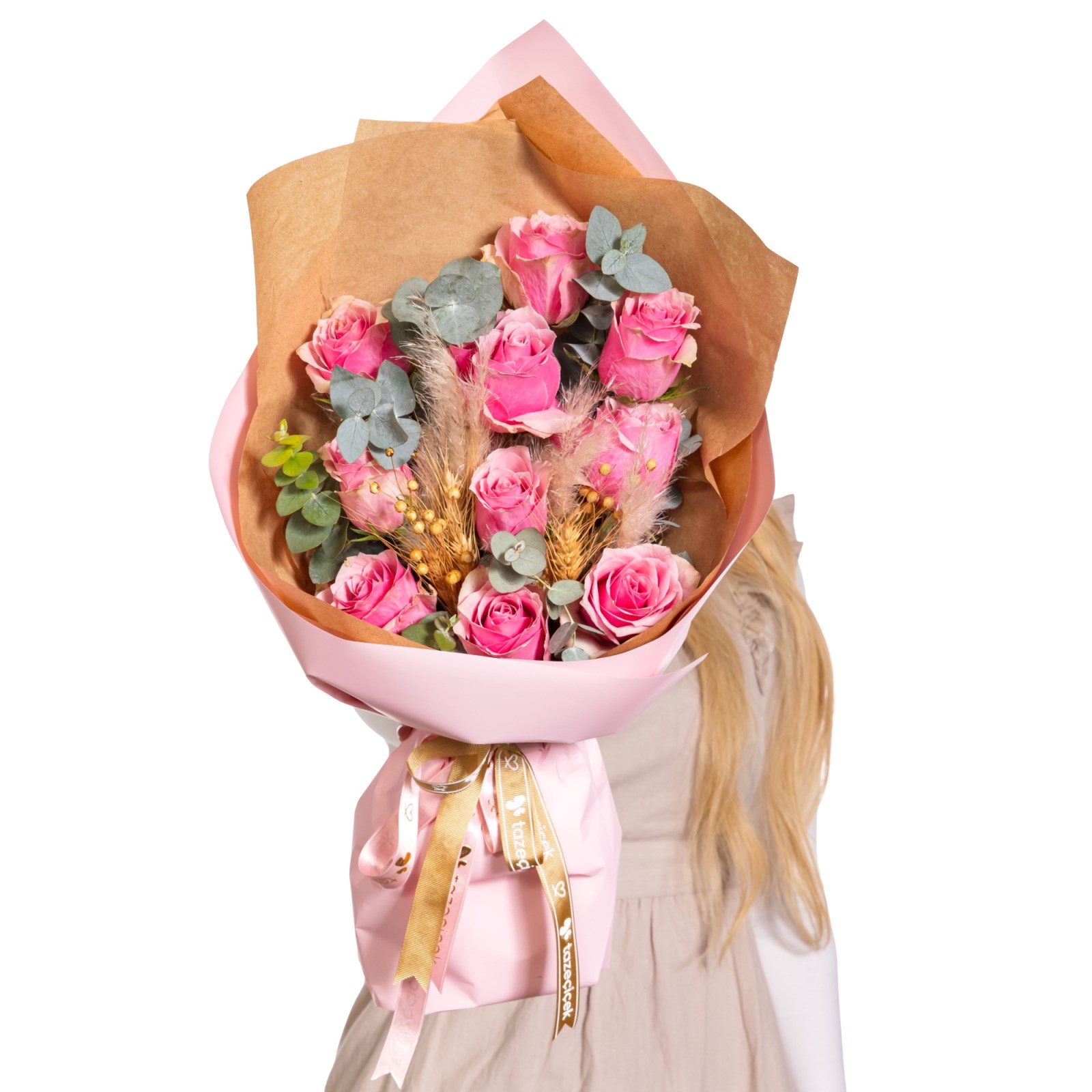 Rose Haven Pembe Gül Buketi