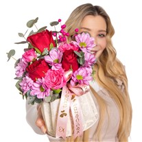 Rosella Chic Papatya & Gül Aranjmanı