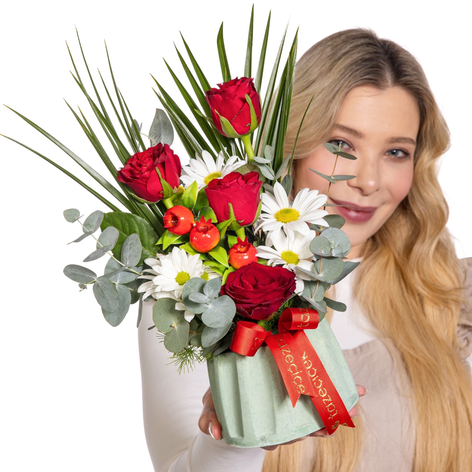 Modern Passion Papatya & Gül Aranjmanı