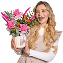 Maison Flora Vazoda Pembe Güller