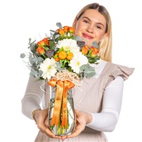 Orange Secret Güller & Gerbera