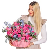Pembe Düşler Gül Sepeti