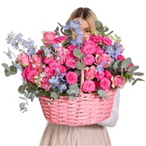 Pembe Düşler Gül Sepeti