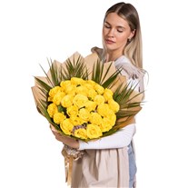 Golden Sun Sarı Gül Buketi