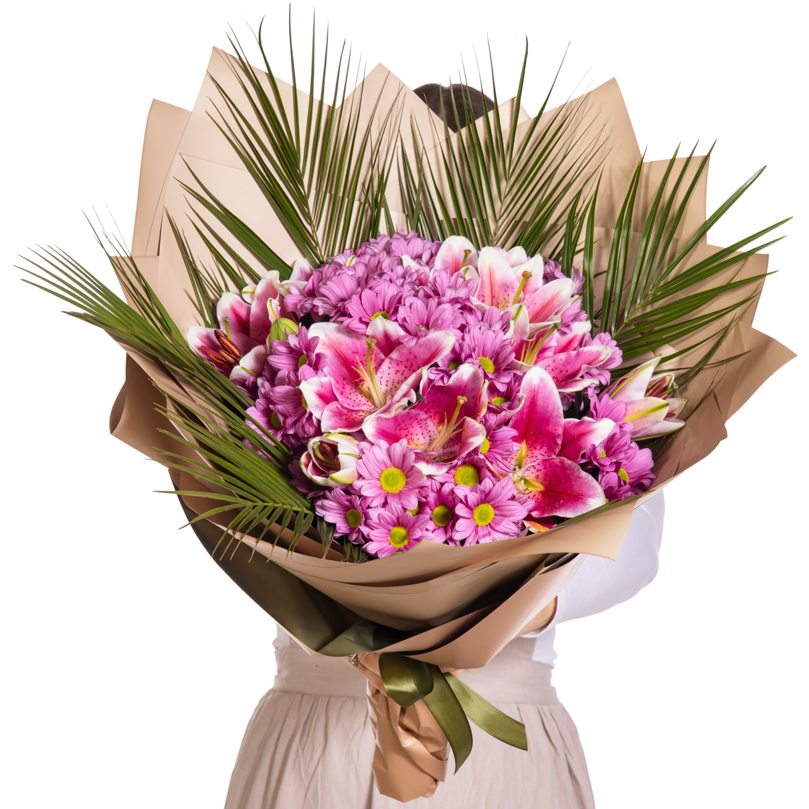Pink Lily Şık Lilyum Buketi