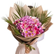 Pink Lily Şık Lilyum Buketi