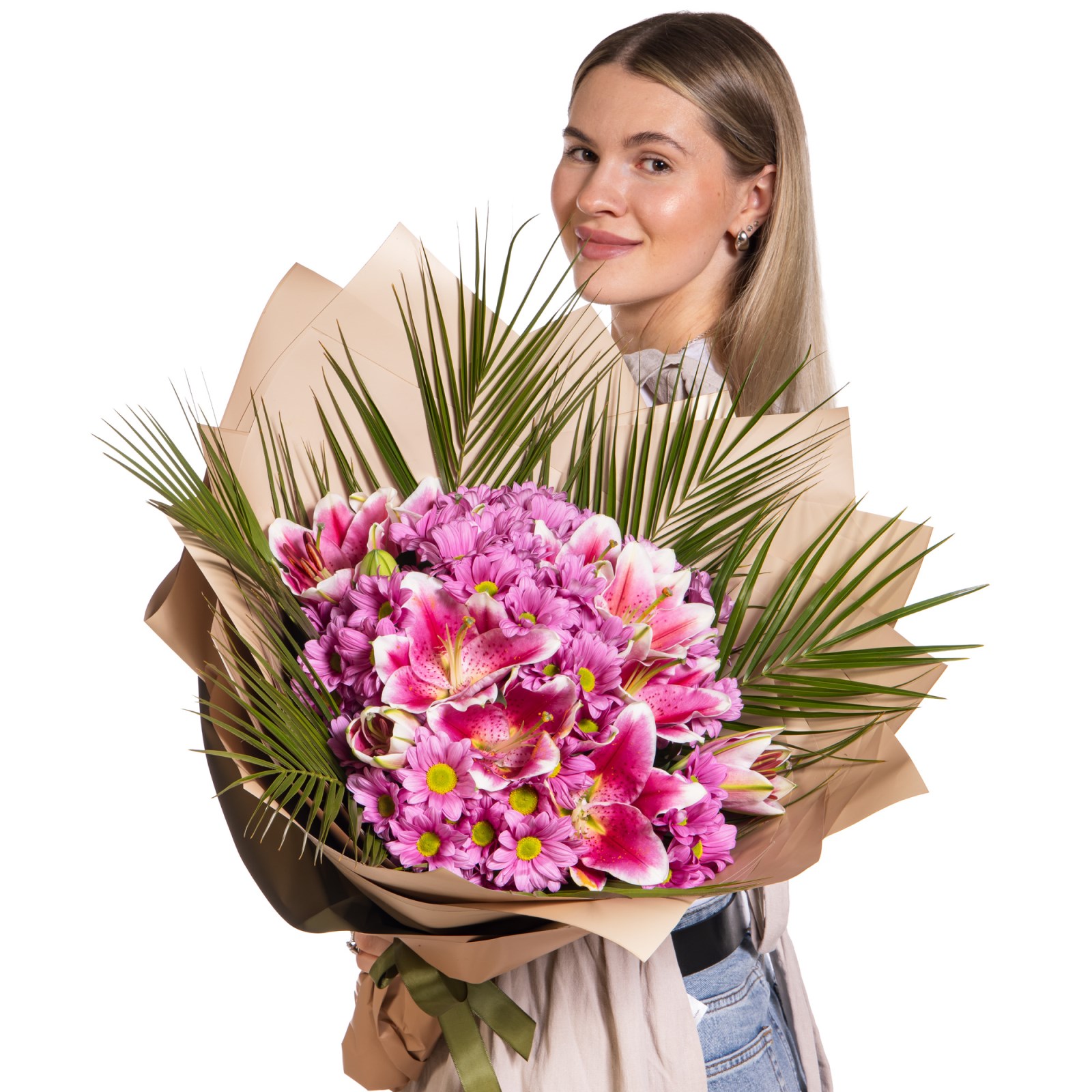 Pink Lily Şık Lilyum Buketi