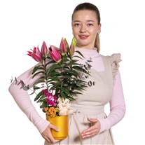 Sweet Pink Lilyum Aranjmanı