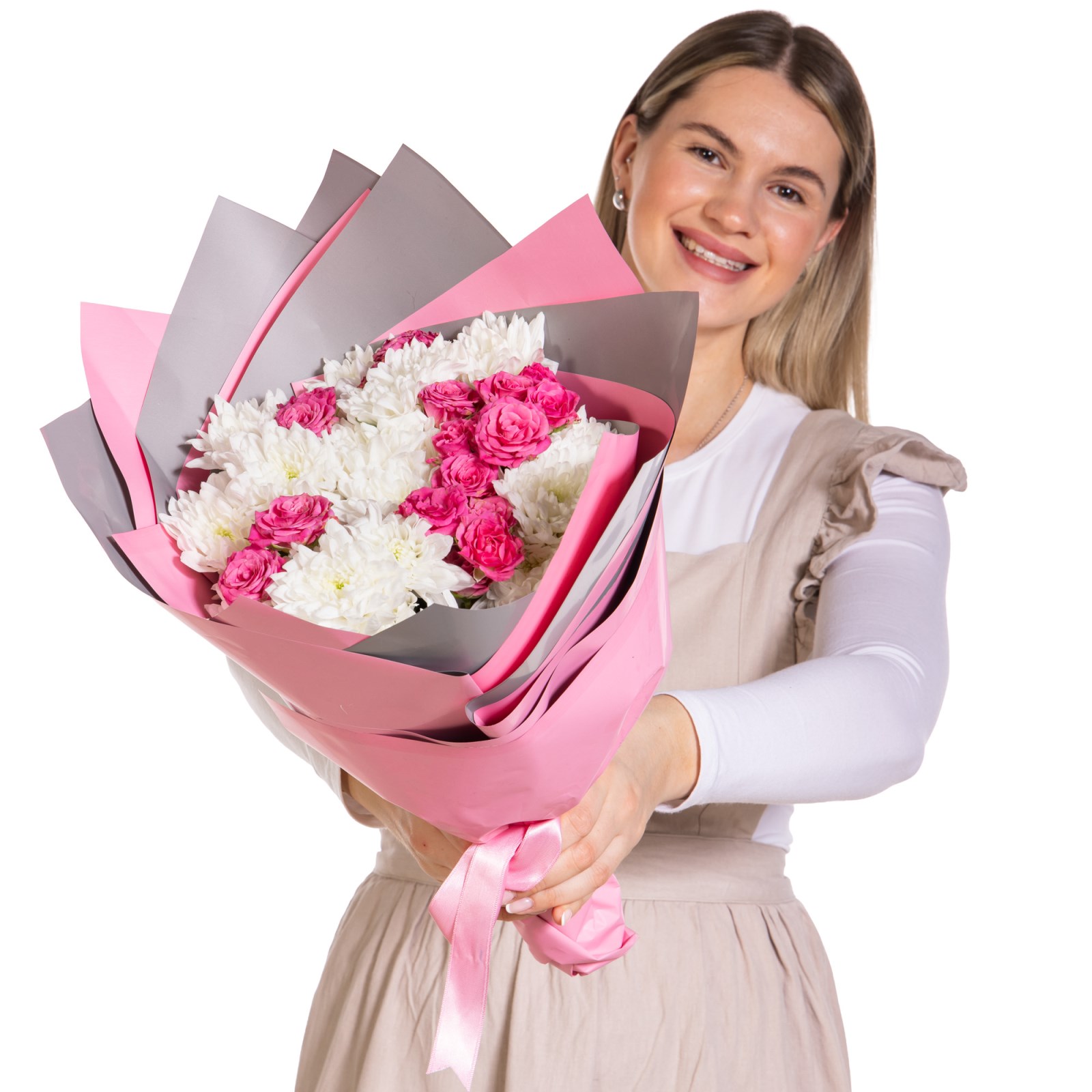 Pink Love Krizantem Buketi