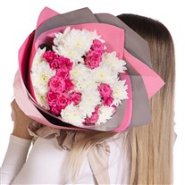 Pink Love Krizantem Buketi