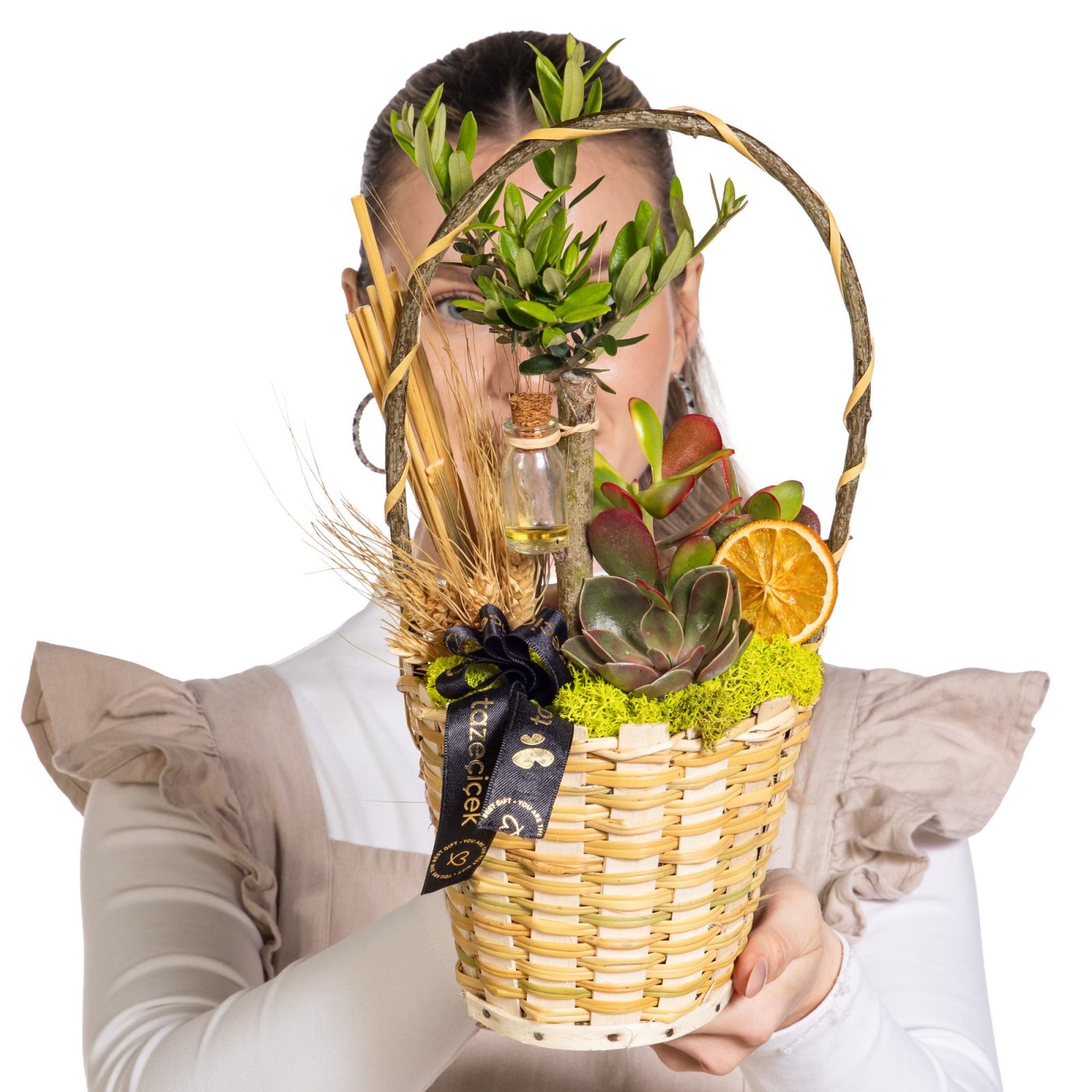 Aegean Rustic Zeytin Ağacı Sepeti