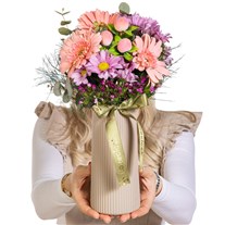 Şeftali Rüyası Gerbera Hüsnüyusuflar