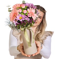 Şeftali Rüyası Gerbera Hüsnüyusuflar
