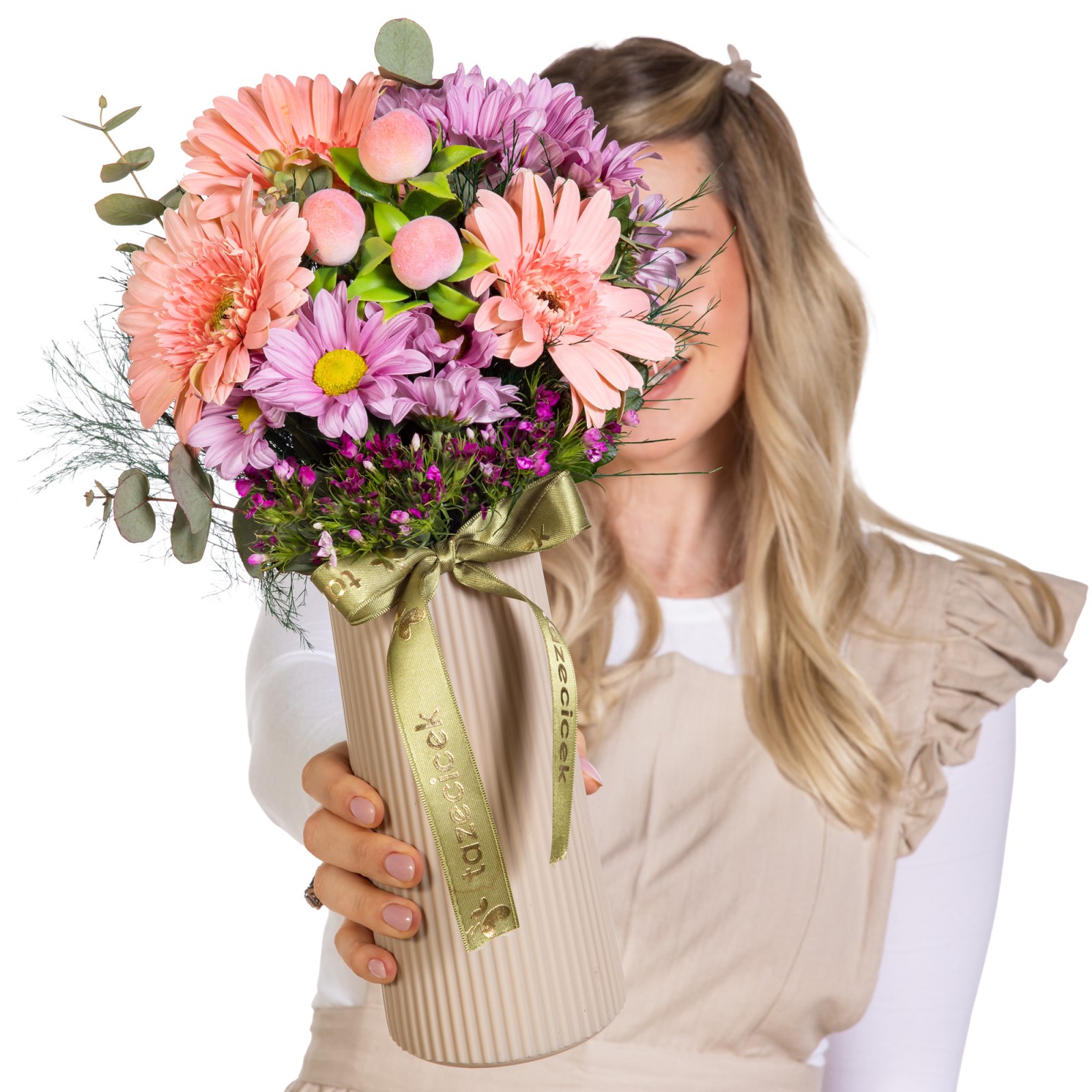Şeftali Rüyası Gerbera Hüsnüyusuflar