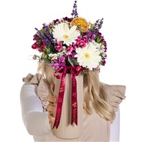 Lavanta Esintisi Gerbera Vazosu
