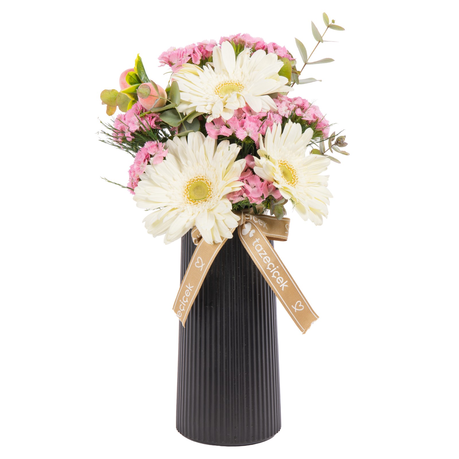 Pamuk Şeker Gerbera Vazosu