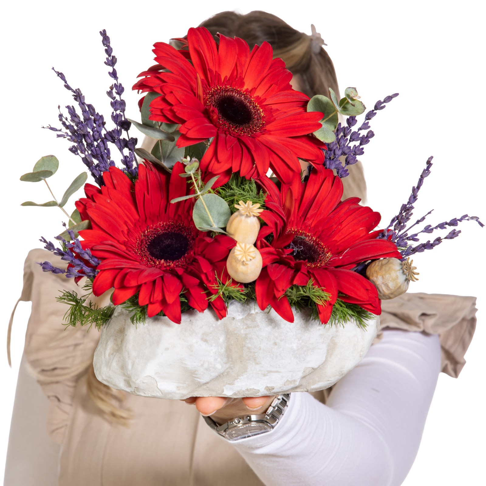 Mini Ruby Gerbera Aranjmanı