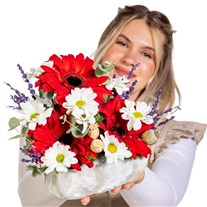 Mini Ruby Gerbera Papatya
