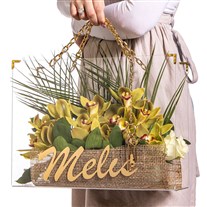 Kişiye Özel Golden Touch Orkide Aranjmanı
