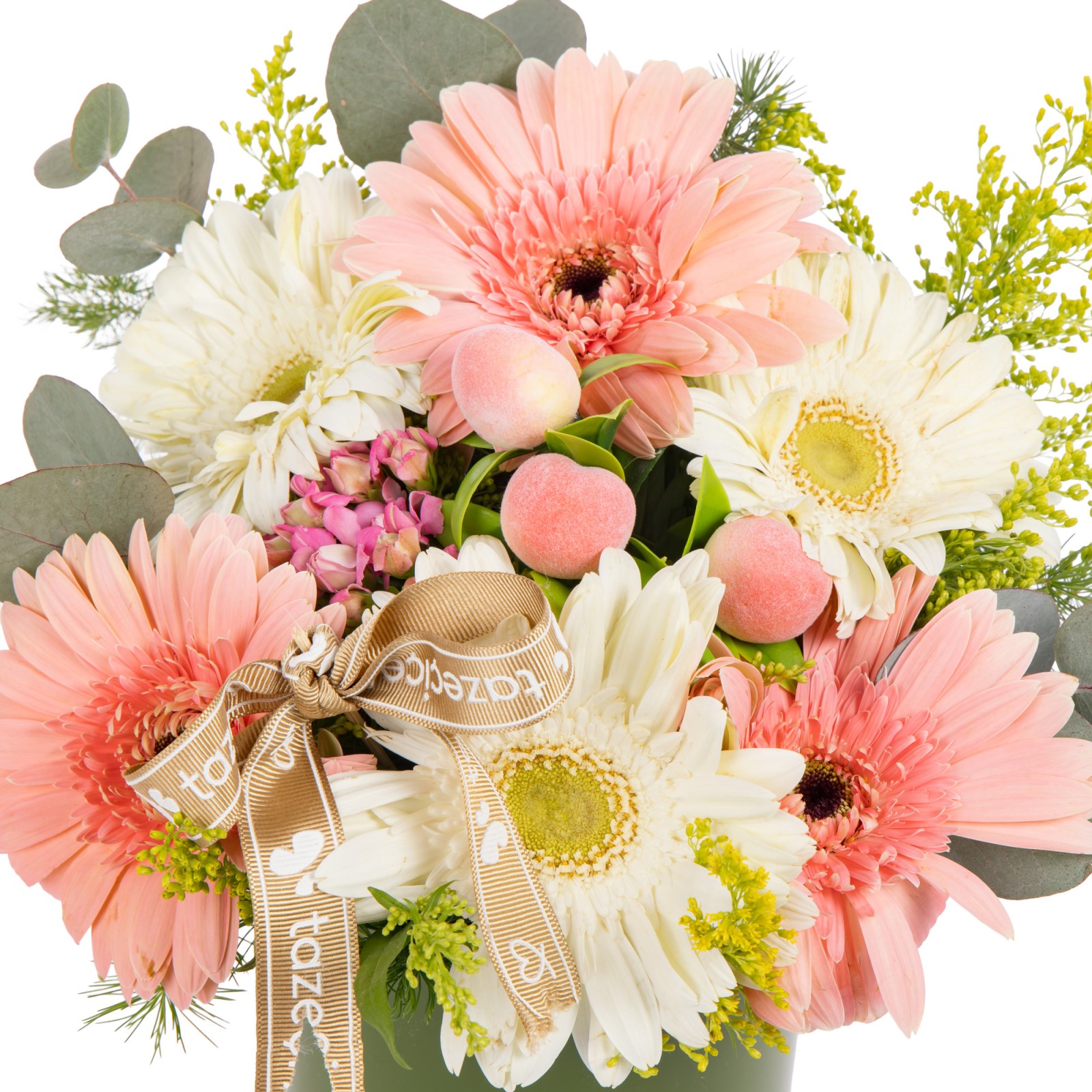 Peach Whisper Gerbera Vazosu
