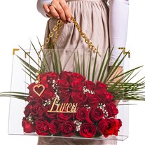 Kişiye Özel Love Charm Kırmızı Gül Aranjmanı