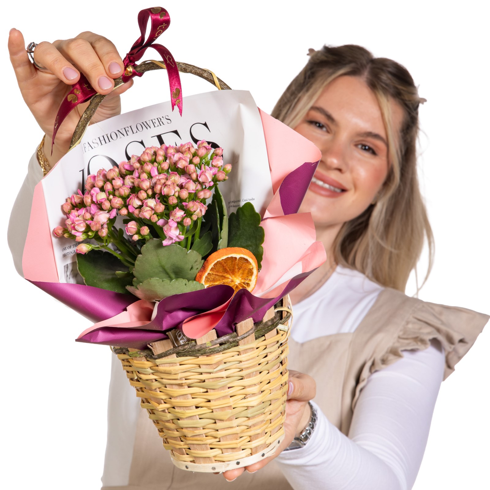 Pink Charm Kalanşo Sepeti