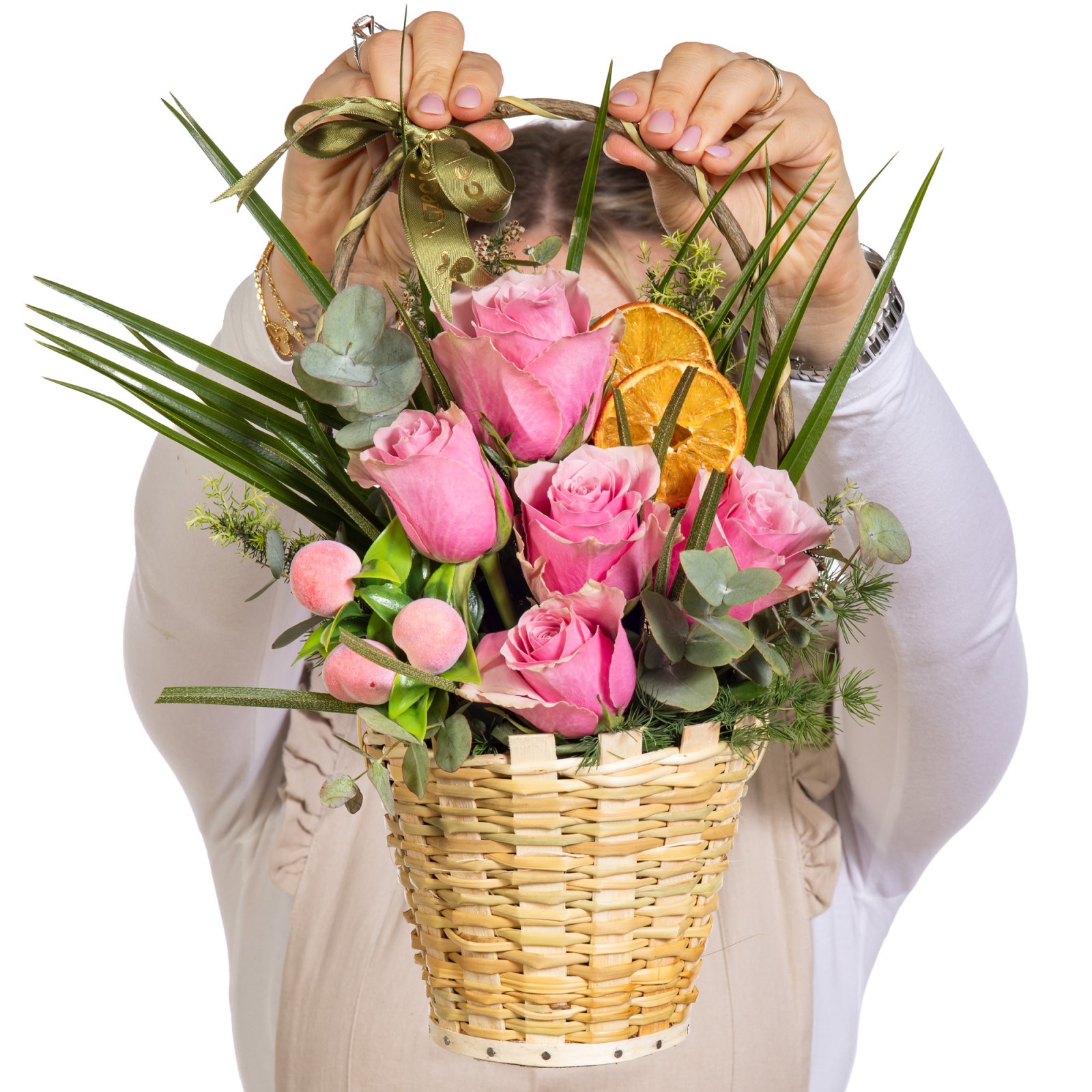 Sweet Romance Pembe Gül Sepeti
