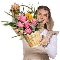 Sweet Romance Pembe Gül Sepeti