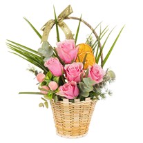 Sweet Romance Pembe Gül Sepeti