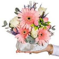 Mini Coral Dream Gerbera Aranjmanı