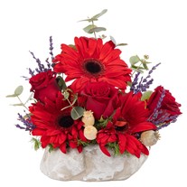 Mini Crimson Fire Gül Aranjmanı