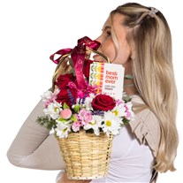 Best Mom Ever Gül Gerbera Sepeti