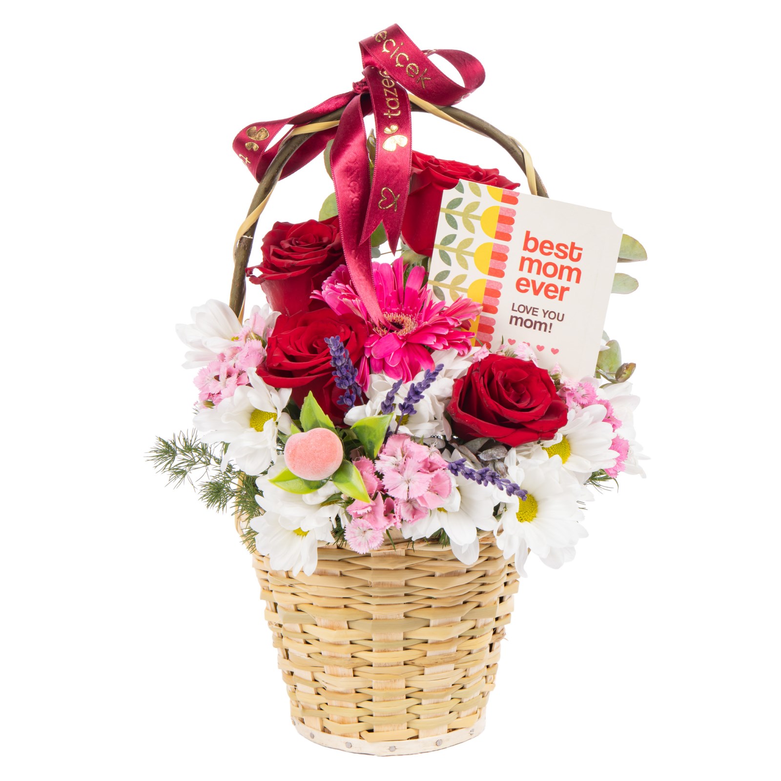 Best Mom Ever Gül Gerbera Sepeti